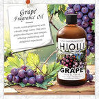HIQILI Grape Fragrance Oil for Diffuser & Oil Burner, Fruity Scents for Making Candles, Hand Soap, Air Freshener, Long Lasting - 5.07 Fl Oz