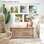 ARTEZA Stretched Canvas, 10 x 10 Inches, Pack of 8, Blank White Square Canvas for Painting for Acrylic, Oil and Gouache Paints