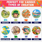 FIXSMITH Stretched Canvas for Painting- 8x10 Inch,Bulk Pack of 8,Primed,100% Cotton,5/8 Inch Profile of Super Value Pack for Acrylics,Oils & Other Painting Media