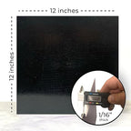 1/16" Black | Maker Boards Colors Line of Double Sided Painted Basswood Plywood Sheets, 12x12 inches, 1/16th and 1/8th Thickness, 17 Colors Available, Laser Safe, Diode Laser Compatible.