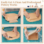 Sunnychicc 5 Pcs Ceramic Mold for Clay Wooden Pottery Clay Molds for Pottery Ceramic Plate for Slump Tools for Handbuilding Craft(Square,6.14-10.87")