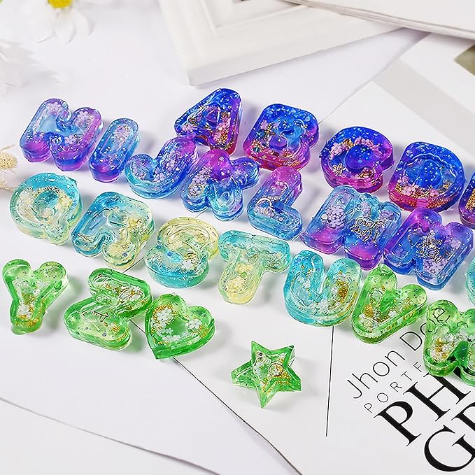 26-Pack Small Matte Letter Mold Set - Alphabet, Animal & Clay Molds for Resin Casting, Candle Making & Home Decor