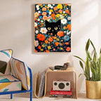 Lzyueyuan Cat Flower Stamped Cross Stitch Kits for Adults Beginner,Cross Stitch Ornament Kits Counted Embroidery Needlepoint Kits Home Decor 11.8X15.7 inch