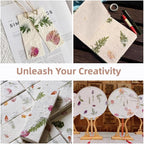 Handmade Botanical Craft Paper - 10 Sheets 15x22 Inch Acid-Free Art Paper for Watercolor,Wedding Invites,Scrapbooking - Vintage Textured Designs for DIY,Gift Wrapping & Cultural Projects