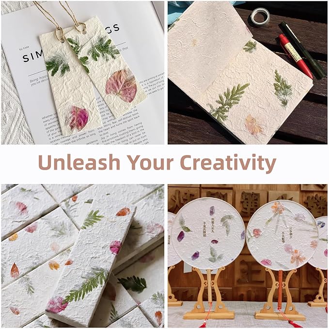 Handmade Botanical Craft Paper - 10 Sheets 15x22 Inch Acid-Free Art Paper for Watercolor,Wedding Invites,Scrapbooking - Vintage Textured Designs for DIY,Gift Wrapping & Cultural Projects