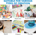 Gotideal Canvas for Painting, 14 Pcs Muti Pack Stretched Painting Canvas, Blank Paint Canvas for Acrylic, Oil, Art Supplies for Artists, Adults 4x4,4x6, 5x7, 8x10,9x12, 11x14 Set of 14