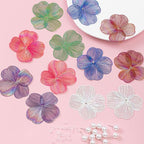 COLIGREE 6 Pairs Hollow Flower Filigree Stud Earrings Dazzling Floral Charms Jewelry Making Kits for DIY Earrings Necklaces Rings Hair Jewelries