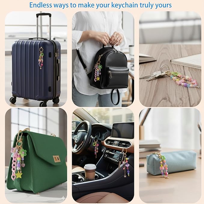 ValorTiger DIYJewelry Making, 364 PCS Bag Charm Set with 156 Charms, 150 Jump Rings, 25 Extender Chains, 20 Keychains, 10 Crimp Tubes, 3-Inch Beading Wire, Support Ring & Jewelry Pliers(for Parents)