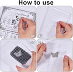 GLOBLELAND Vintage Postcard Clear Stamps Retro Postcard 5.83x8.27inch Decorative Clear Stamps Silicone Stamps for Card Making and Photo Album Decor Decoration and DIY Scrapbooking