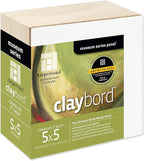 Ampersand Art Supply Wood Painting Panel: Museum Series Claybord, 5" x 5", 2" Cradled Profile