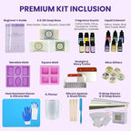 Soap Making Kit for Beginners | 4.5LBS Melt & Pour Soap Base - Shea Butter, Clear Glycerin & Goat Milk, All-in-one Soap Kit w/Molds Fragrances Colors Soap Making Tools & Supplies for Adults (Premium)