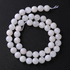 4MM 86PCS Natural Stone White Moonstone Gemstone Semi Precious Beads for Jewelry Making DIY Bracelet