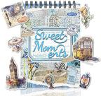 WCCH Vintage Scrapbook Sticker Supplies, 25 Sheets PET and 25 Sheets Washi Stickers, Over 800 Self-Adhesive Pre-Cut Stickers for Junk Journal, Bujo, Collage, Adult Crafts Arts, Letters DIY