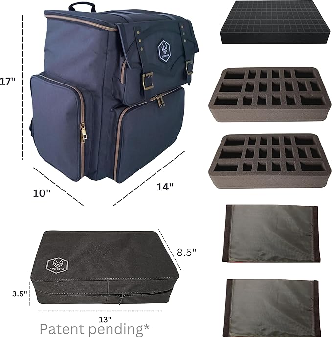 Pro Artist Hard Case – Rugged Travel Organizer with Customizable Foam, 3D Panel, Backpack Straps & Handle – For Painting Tools, Miniatures, Tabletop Gaming, 3D Models & Studio Supplies