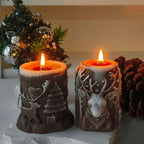 Deer Animal Molds Animal Spiral Wave Pillar Rotate Candle & Resin Mold - Resin Casting Silicone Molds for Home Decor & Candle Making Wave Spiral Mold