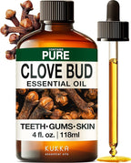 KUKKA Clove Essential Oils - 4 Fl Oz - for Hair, Skin, Diffuser, Aromatherapy & DIY Soap Making Scent