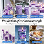 Sukh Deep Purple Candle Sand with Wick - 430G(0.94lb) Sand Candle with Wicks Refillable Candles for Weddings, Dating, Halloween, Christmas