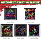 ZMLM Kids Rainbow Scratch Paper Art Crafts Mini Notes Kids Gifts 4 5 6 7 8 9 10 Years Old Girls Boys Students Teens Classroom Prizes School Supplies Birthday Party Toy Activity Stocking Stuffers