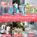 Sukh Candle Sand and Wicks - 430G(0.94lb) Sand Candles with Wicks Purple, Orange, Black, Red, Brown Refillable Candle for Weddings, Parties