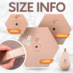 Byllstore 3-Pack Hexagonal Pottery Molds | Create Bowls & Plates | 4″, 6″ & 8″ Ceramic Tops | Interchangeable Handle