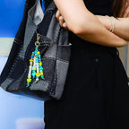 MINIMISSMIANYC 421PCS Beaded Keychain Making Kit for Women,Acrylic Heart Star Flower Letter Alphabet Bag Beads DIY Key Chain Charm Supplies Crafts Accessoriess Jewerly Making Kit