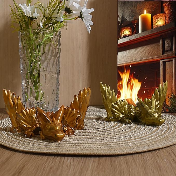 Dragon Diamond Resin Mold - Round Dinosaur Animal 3D Candle Making Mold for Home Decor