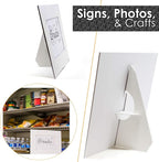 Golden State Art, 7 Inch Self Stick Easel Back, Cardboard Stand, Single Wing, Archival Quality, Display Posters Pictures Brochures, Easy and Fast Application (Pack of 50) White, Made in USA