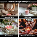 Pink Candle Sand Wax with Wicks and Wick Tabs- 450g DIY Pearled Candle Wax, Refillable Pearled Sand Candles with Wicks, for Valentine's Day, Wedding, Dating