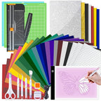 Cutaswish The Essential Bundle for Makers and All Explore Air-The All-in-One Accessories Kit with HTV Vinyl, Adhesive Vinyl, Transfer Tape, True Control Knife, Cutting Mat for Projects