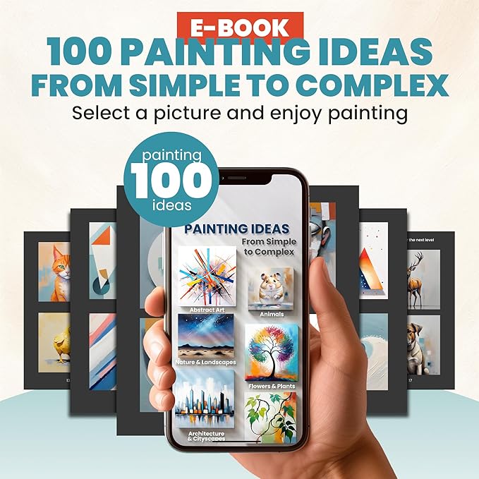 CraftyCrocodile Set of 2 Painting Kits for Adults and Couples - Sip and Paint Kit for Date Night and Crafts - Acrylic Painting Kit with Canvas Boards and Easels - Couple Art Set for Starters