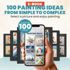 CraftyCrocodile Set of 2 Painting Kits for Adults and Couples - Sip and Paint Kit for Date Night and Crafts - Acrylic Painting Kit with Canvas Boards and Easels - Couple Art Set for Starters