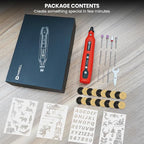 HARDELL Engraving Pen, 5 Speed Rechargeable Engraver Pen - Electric Cordless Engraving Tool for 60+ Surfaces - Beginner Friendly with 37 Accessories, Ultimate Engraving Pen Kit for Artists & DIYers