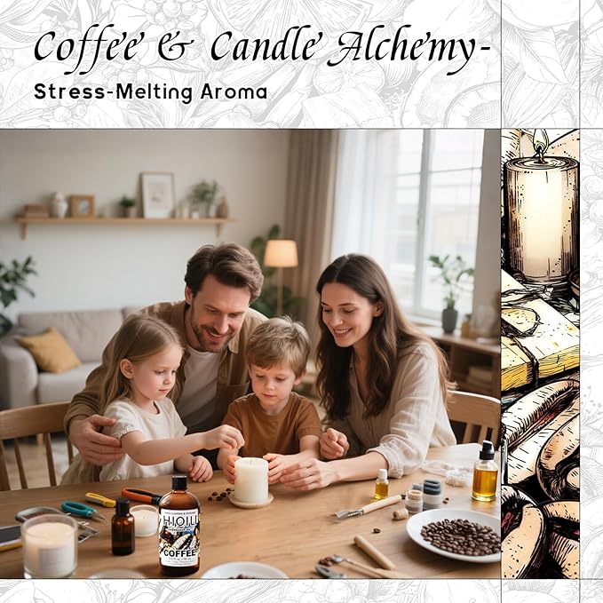 HIQILI Coffee Fragrance Oil for Scent Diffuser & Humidifier, Perfect for Candle, Soap, Perfume Making, New Car & Home - 5.07 Fl Oz