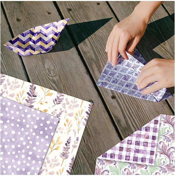 Scrapbook Paper 12x12, Double-Sided Textured Scrapbooking 24 Sheets/24 Designs, Patterned Craft Paper for Junk Journals Greeting Cards Album Decoration