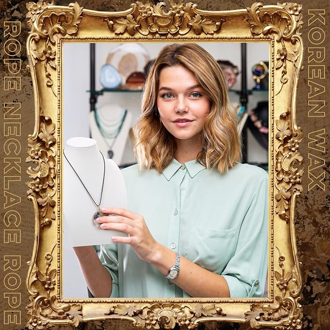 Tudomro 100 Pieces 20 Inch Waxed Leather Necklace Cord Bulk with Clasp Colorful Necklace Bracelet Chains String Rope Cord for Jewelry Making Pendants Charms(Brown)