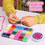 FANDAMEI 1mm Elastic String for Bracelets, Elastic Beading Cord Stretchy for Bracelets Making, Stretch Bead Cord for Jewelry Making, Sturdy Thread for Bracelet Necklace Crafts Christmas DIY String