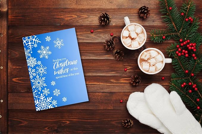 Arbuya Merry Christmas Wishes Clear Stamps Blessing Words Silicone Stamps Christmas Verses Rubber Stamps for Christmas Cards Making DIY Scrapbooking Photo Album Decoration