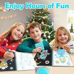 FUNNYB&G Foil Art Craft for Kids - Christmas Crafts Gift Party Favors Stocking Stuffers for Kids Fun Art Supplies Creative Birthday Gift Travel Toys for Girls Boys 4 5 6 7 8 9 Years Old (Winter)