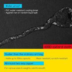 MEEDEN Soft Art Portfolio Bag: 18 x 24 Inch Black Art Canvas Portfolio Case - Waterproof 600D Oxford Carrying Storage Case for Artwork, Poster, Sketching, and Drawing