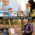 Paint Brushes Set, 20PCS Painting Brushes Different Types of Brushes for Acrylic Paint, Watercolor, Oil, Paint Brushes Bulk for Nail, Face Art, Craft, Rock Painting and School Project