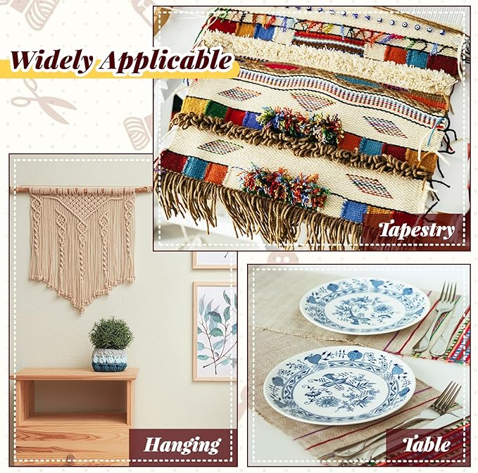 Pajean 24 Pack Cardboard Weaving Looms Weaving Wide Notch Loom Boards Loom for Beginners Knitting Sewing Crochet Basket Jewelry Arts Crafts, 6-1/2 x 13 Inch