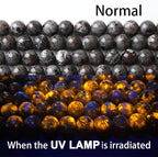 170pcs 4mm Natural Flame Yooperlite Stone Beads Round Healing Energy Power Stone Beads for Jewelry Making DIY Bracelet Necklace Earrings 32" 2 Strands