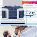 WITZMAN Canvas Backpack Vintage Travel Backpack Large Laptop Bags Convertible Shoulder Rucksack(A519-1 Classic Blue)