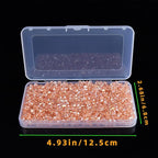 1100PCS 4mm Bicone Crystal Glass Beads for Jewelry Making, Sparkling Mini Beads for Suncatchers, DIY Bracelets & Craft Projects (Pink)