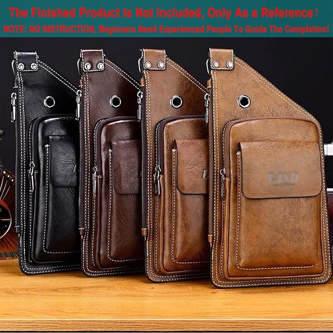 RIVEENY Sling Bag Acrylic Template,Leather Pattern Acrylic Leather Templates for Capacity Crossbody Backpack Casual Motorcycle Chest Bag (AAB-533)