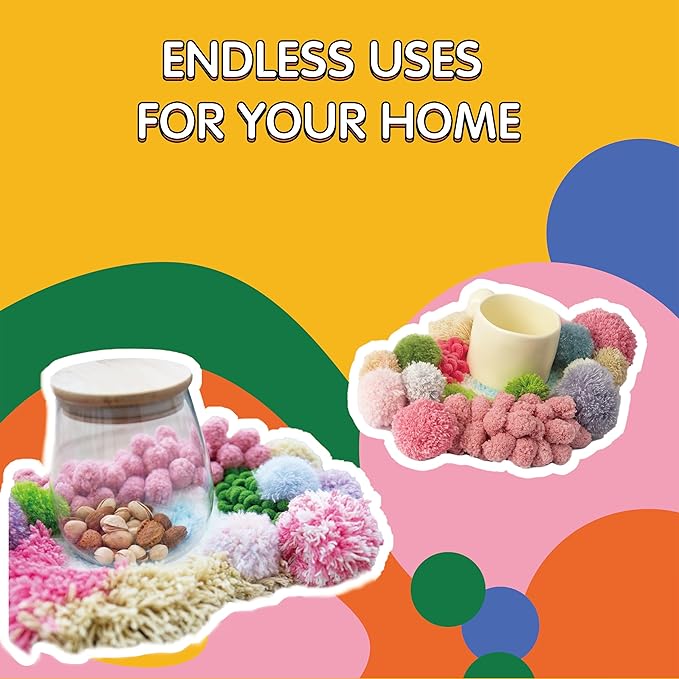 ChillFuzz Latch Hook Kits for Adults - Kids Crochet Kit for Beginners Arts and Craft Kit Moss Rug Coaster Pink Origin