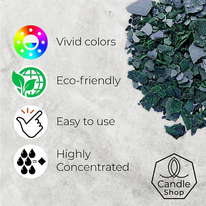 Green Candle Dye 2oz for Soy Candle Making – Highly Concentrated Candle Wax Dyes – Candle Shop Premium Color Dye Chips for Soy Wax, Beeswax, Paraffin