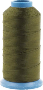 Mandala Crafts Bonded Nylon Thread Olive Green Heavy Duty Sewing Threads - 1500 YDs Size 69 210D T70 Tex 70 Thread for Leather Jeans Weaving Outdoor Marine Upholstery Threads