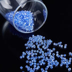 1200PCS 3mm Bicone Crystal Glass Beads for Jewelry Making, Sparkling Mini Beads for Suncatchers, DIY Bracelets & Craft Projects (Light Blue)