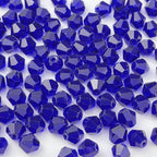 500pcs 3mm Bicone Glass Crystal Beads for Jewelry Making, Faceted Bicone Glass Spacer Beads for Bracelet Earring Necklace DIY Craft(Dark Blue)